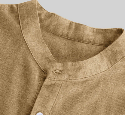 Camisas de hombre de manga corta de lino y algodón de verano (compre 2 envío gratis)