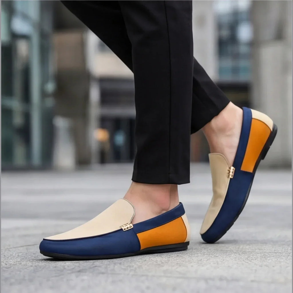 Mocasines de Lona para Hombre Estilo Patchwork