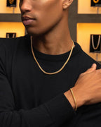 Cadena Cuban Link Dorada para Hombre de Acero Inoxidable