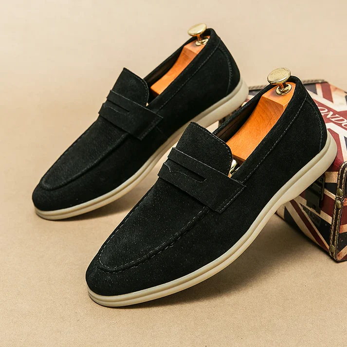 Mocasines de Ante para Hombre con Suela Ligera – Marrón, Beige o Negro