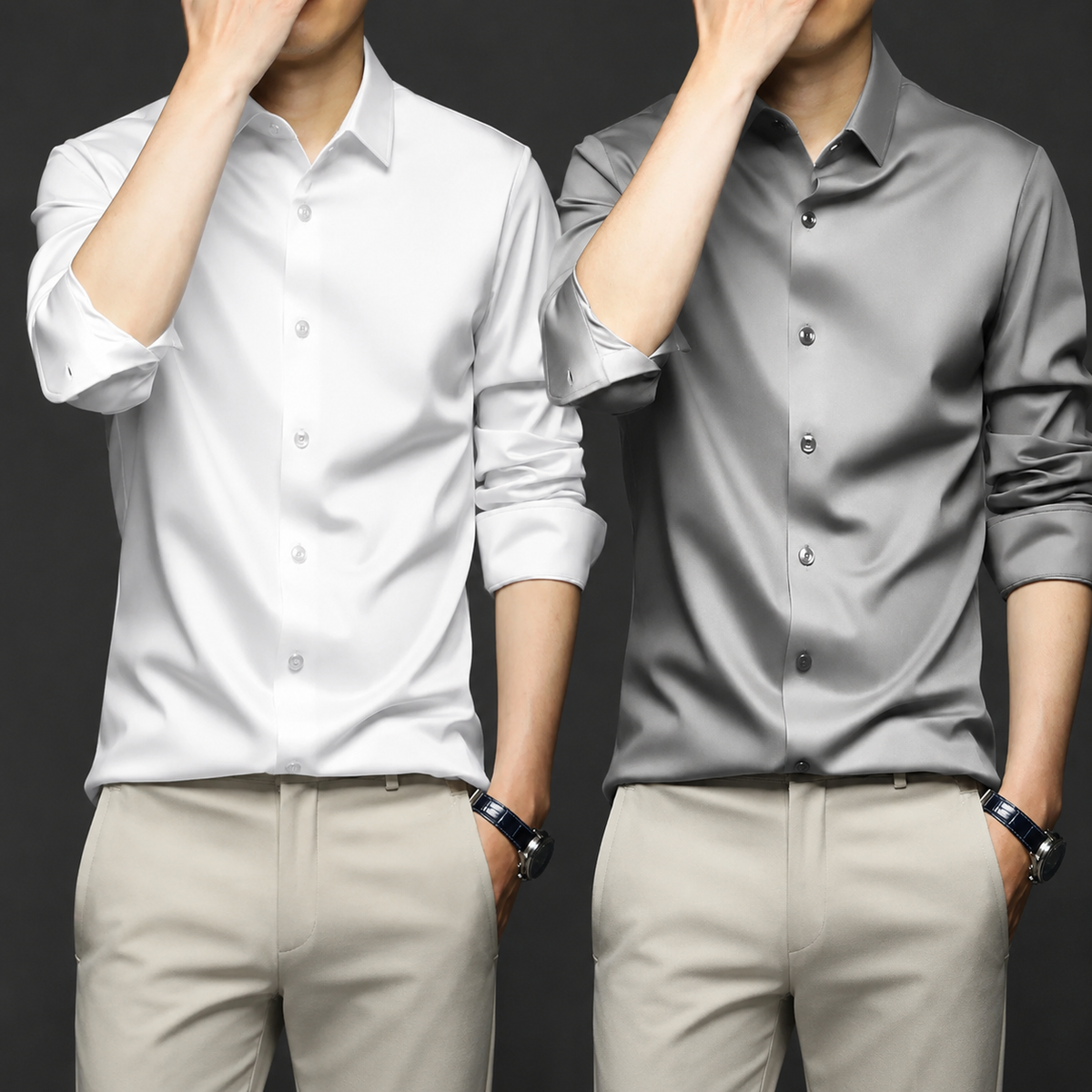 Camisa Ejecutiva Sin Arrugas para Hombre – Compra 1 y Llévate 2