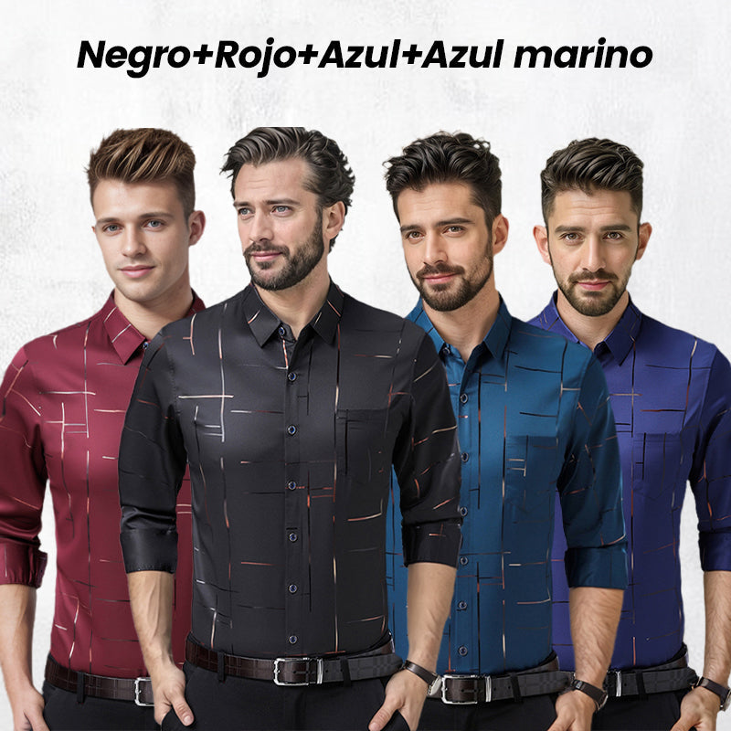 👔 SIEMPRE IMPECABLE | Camisa Antiarrugas para Hombre -50%