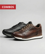 Tenis Casuales de Piel para Hombre – 2 Pares