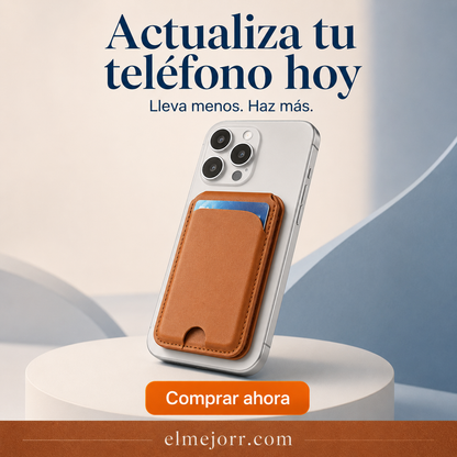 Soporte magnético para teléfono con tarjetero