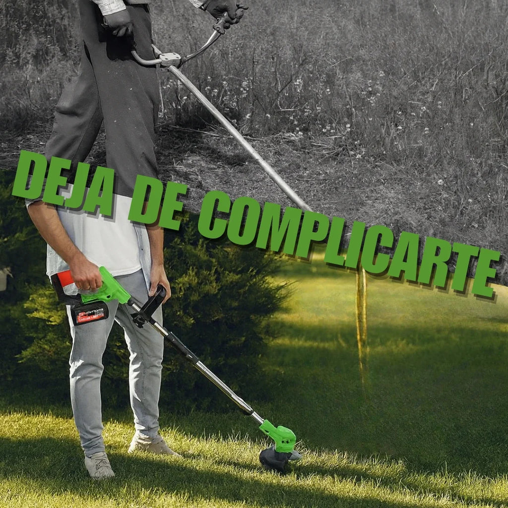 Cortadora de Pasto Inalámbrica Potente y Profesional (2 Baterías de Regalo + Accesorios🎁)
