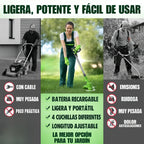 Cortadora de Pasto Inalámbrica Potente y Profesional (2 Baterías de Regalo + Accesorios🎁)