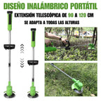 Cortadora de Pasto Inalámbrica Potente y Profesional (2 Baterías de Regalo + Accesorios🎁)
