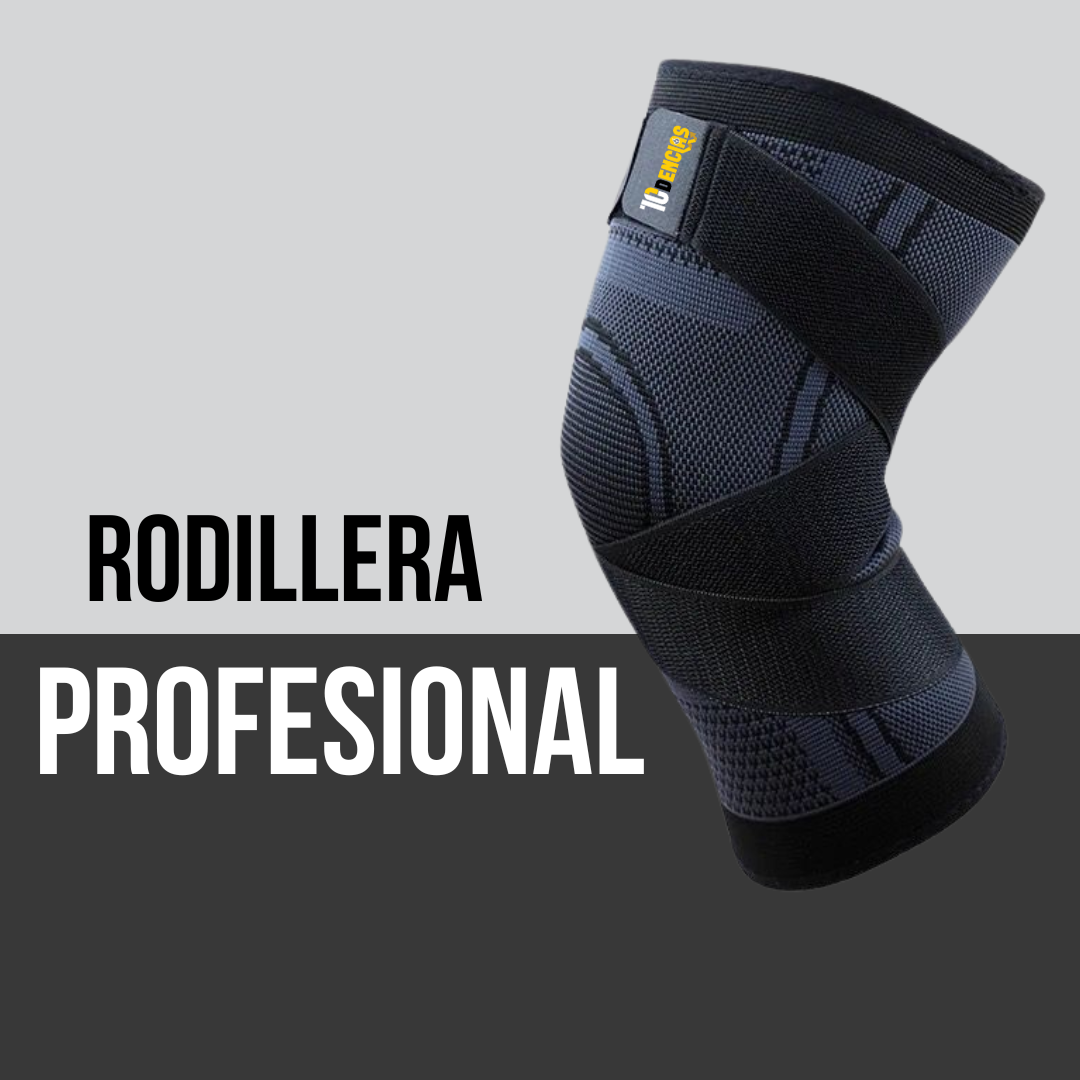 Rodillera de Compresión con Correa Ajustable y Soporte Lateral