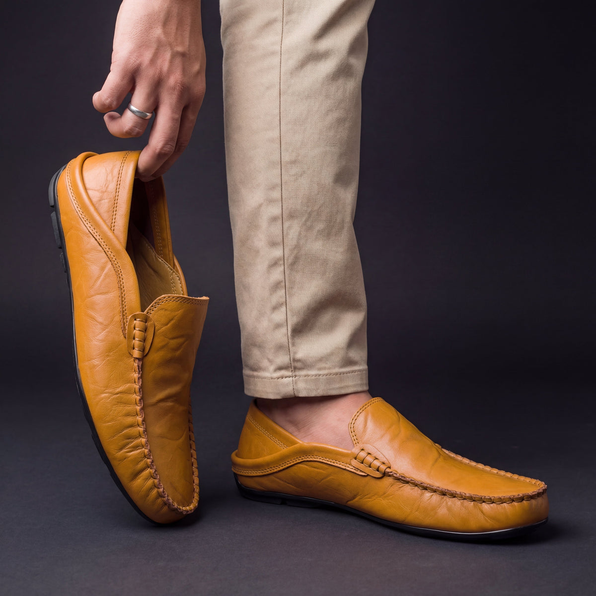 Mocasines de Piel para Hombre sin Agujetas – 5 Colores