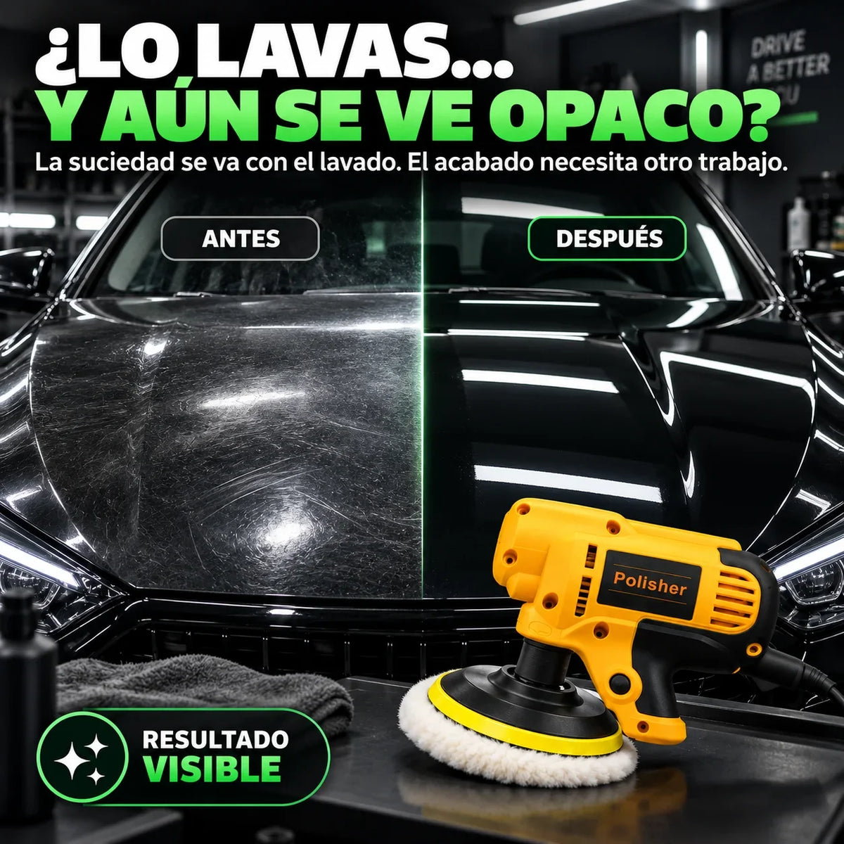 Pulidora para Auto 700W con 6 Velocidades y Accesorios