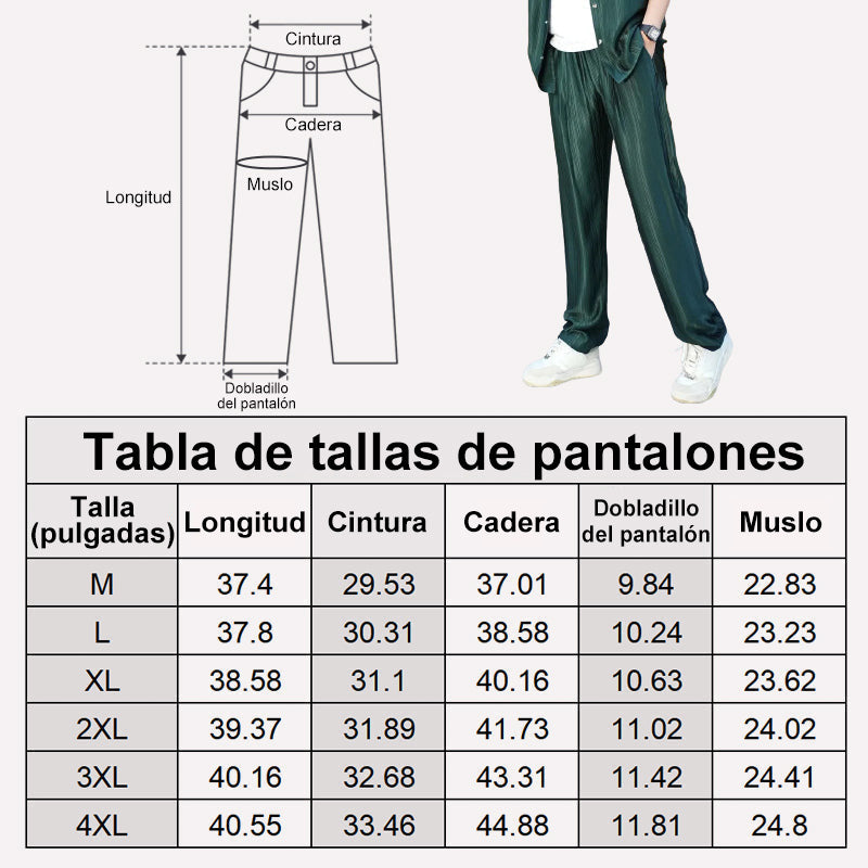 【50% OFF】Traje confort de hombre de algodón mercerizado (top + pantalón)