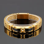 Brazalete de Acero para Hombre con Cierre Magnético – Dorado o Plateado