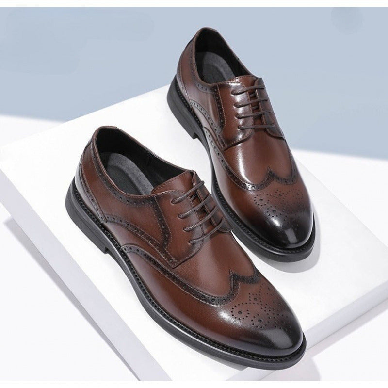 Zapatos de Vestir Brogue de Cuero para Hombre