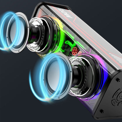🔥2023 Nuevo Cyberpunk Luces coloridas Altavoz Bluetooth V8 Doble barra Diafragma de bajos Compatible con series