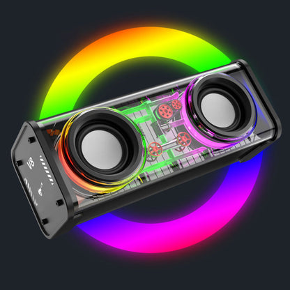 🔥2023 Nuevo Cyberpunk Luces coloridas Altavoz Bluetooth V8 Doble barra Diafragma de bajos Compatible con series