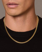 Cadena Cuban Link Dorada para Hombre de Acero Inoxidable
