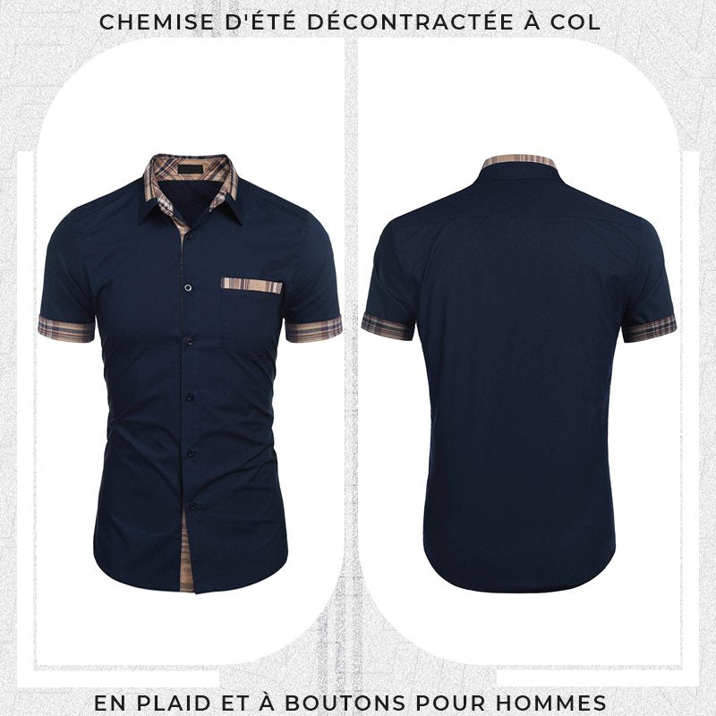 Camisa transpirable informal de verano para hombre.
