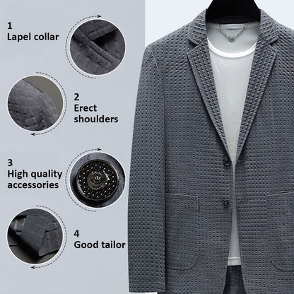 Blazer de traje ajustado de protección solar de hombre de gran elasticidad