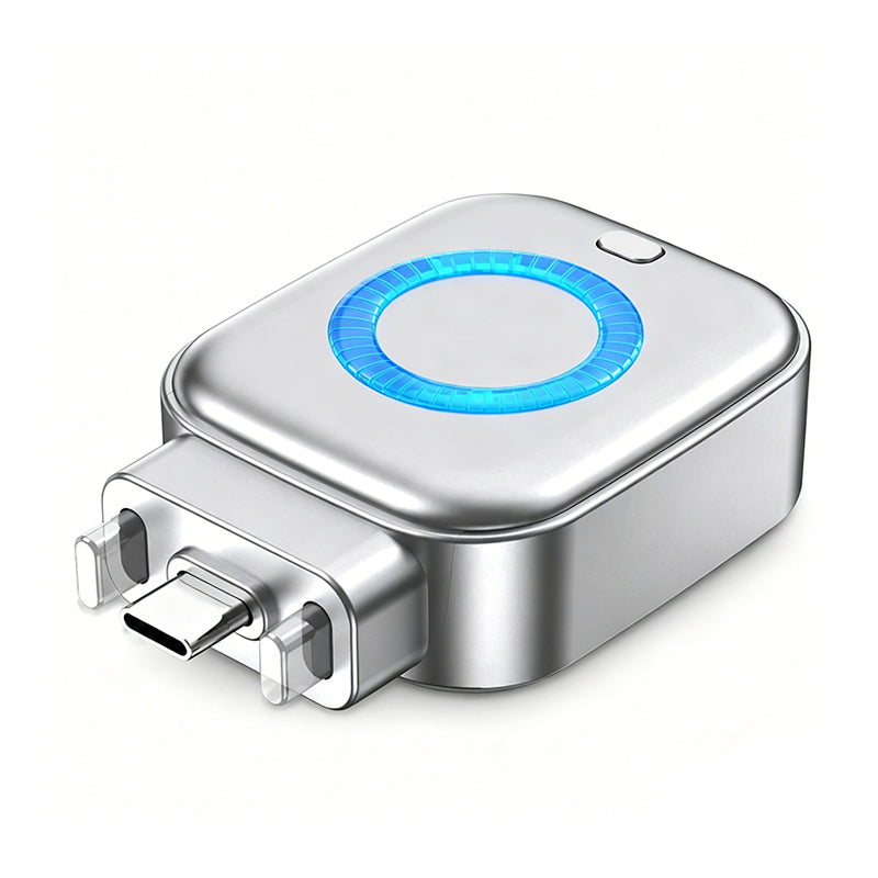 Adaptador USB-C con apagado automático plata