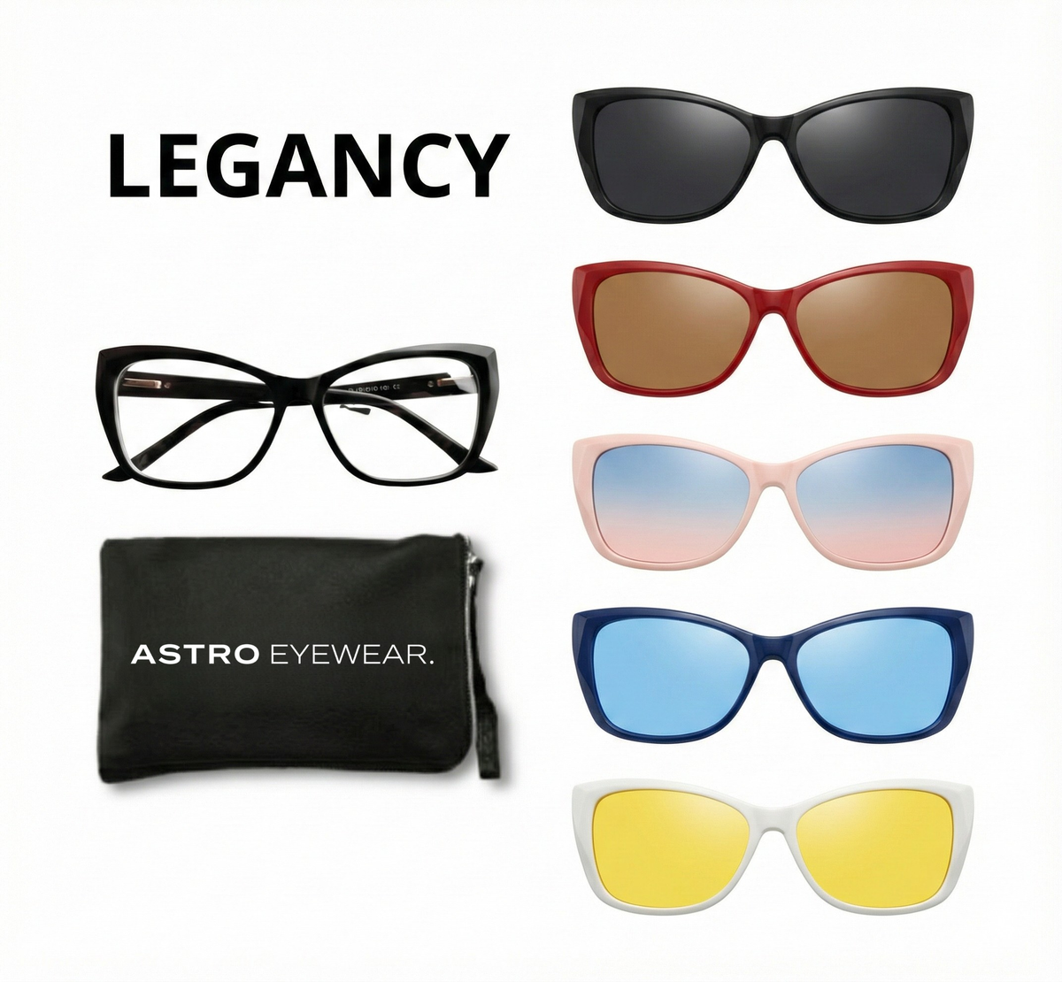 Lentes 6 en 1 con Clips Magnéticos de Sol para Hombre