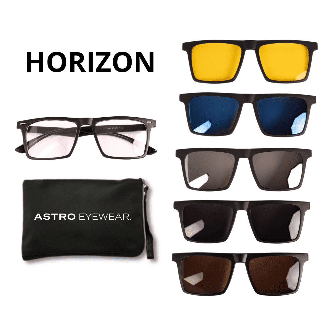 Lentes 6 en 1 con Clips Magnéticos de Sol para Hombre