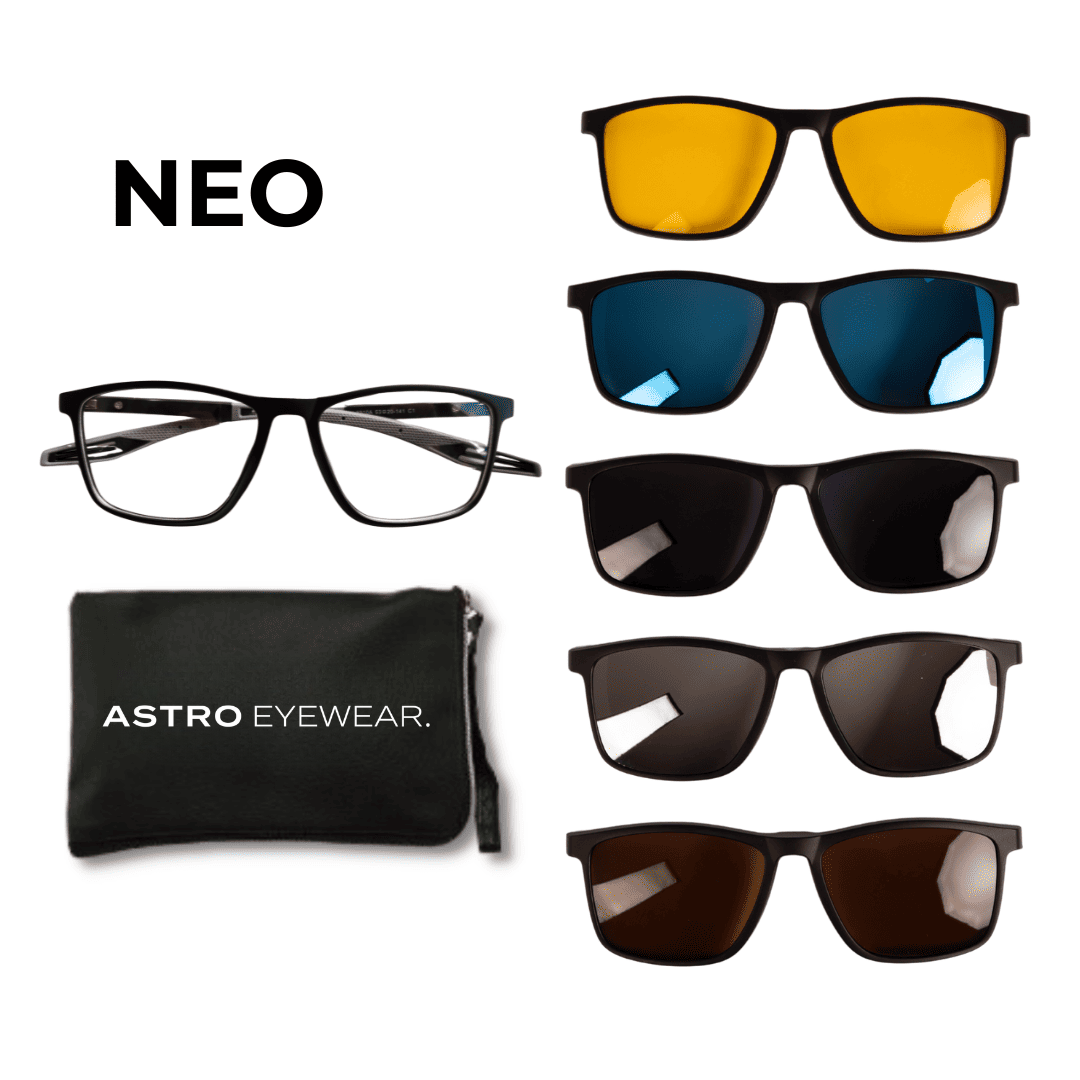 Lentes 6 en 1 con Clips Magnéticos de Sol para Hombre