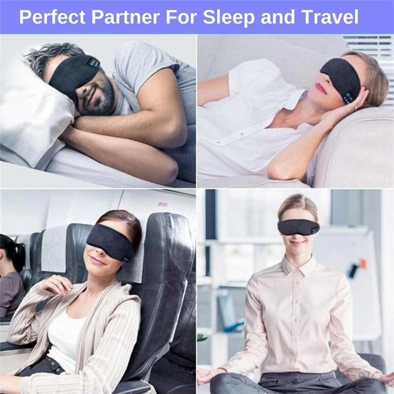 Antifaz para dormir con audífonos Bluetooth de viaje