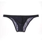 Bikini de Malla Ultrafino para Hombre Talle Bajo en color negro