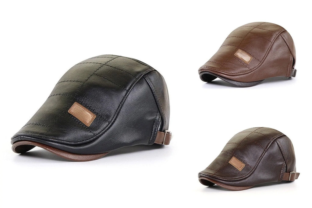 Boina de Cuero para Hombre Estilo Vintage - vista 2