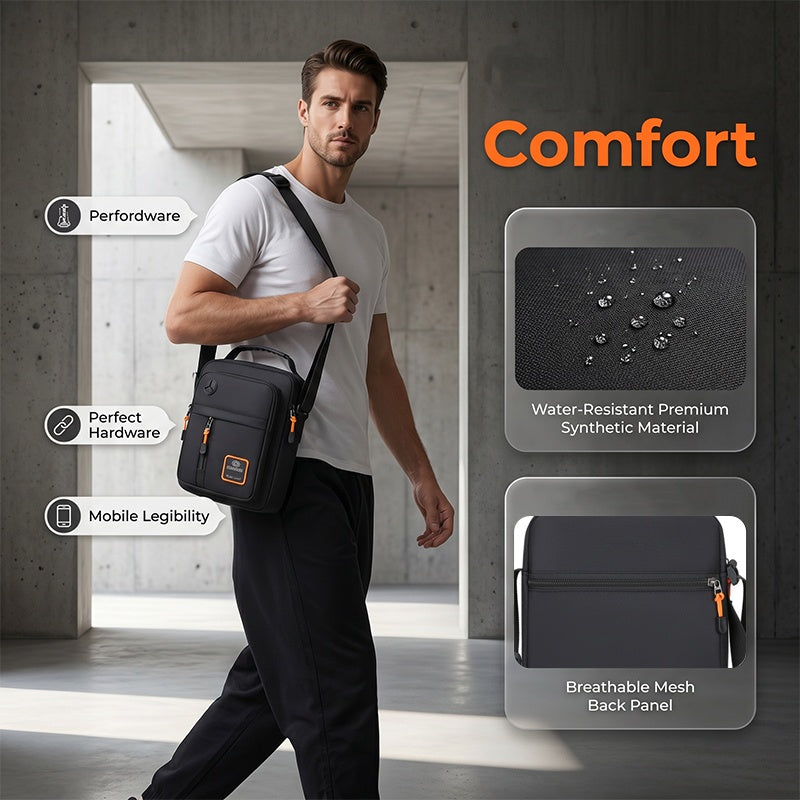 Bolso Bandolera Chico para Hombre de Tela Oxford