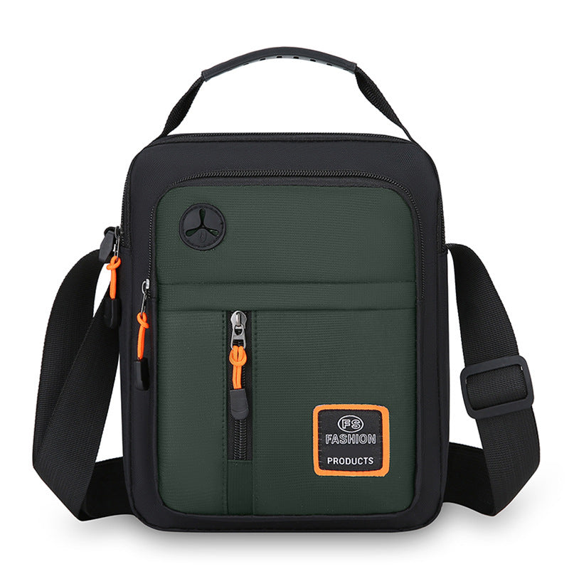 Bolso Bandolera Chico para Hombre de Tela Oxford en color verde
