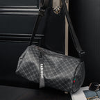 Bolso Bombonera de Piel Sintética para Hombre en color negro texturizado