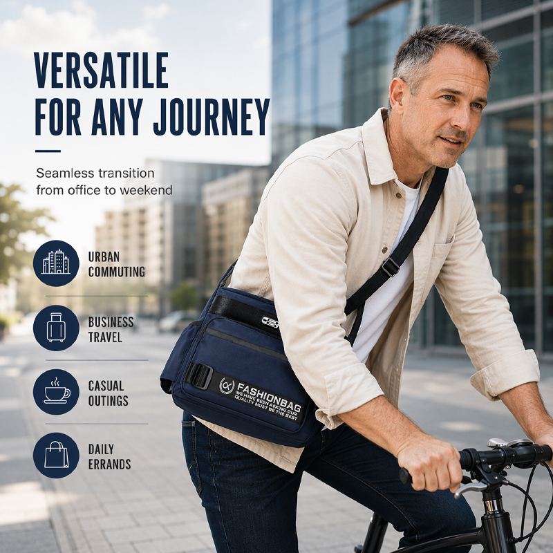 Bolso Mensajero para Hombre Resistente al Agua Multibolsillos - vista 6