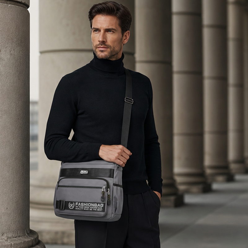 Bolso Mensajero para Hombre Resistente al Agua Multibolsillos - vista 8