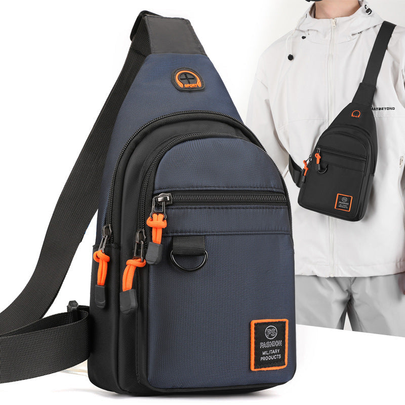Bolso de Pecho para Hombre Impermeable con Salida para Audífonos