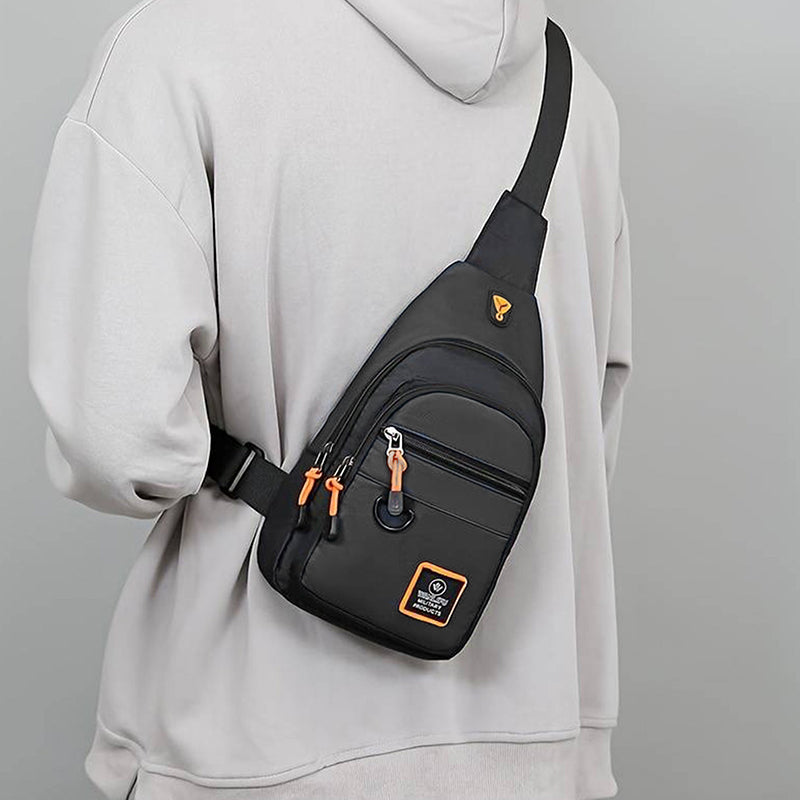Bolso de Pecho para Hombre Impermeable con Salida para Audífonos - vista 2