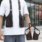 Bolso Táctico Antirrobo para Hombre con Doble Correa en color negro