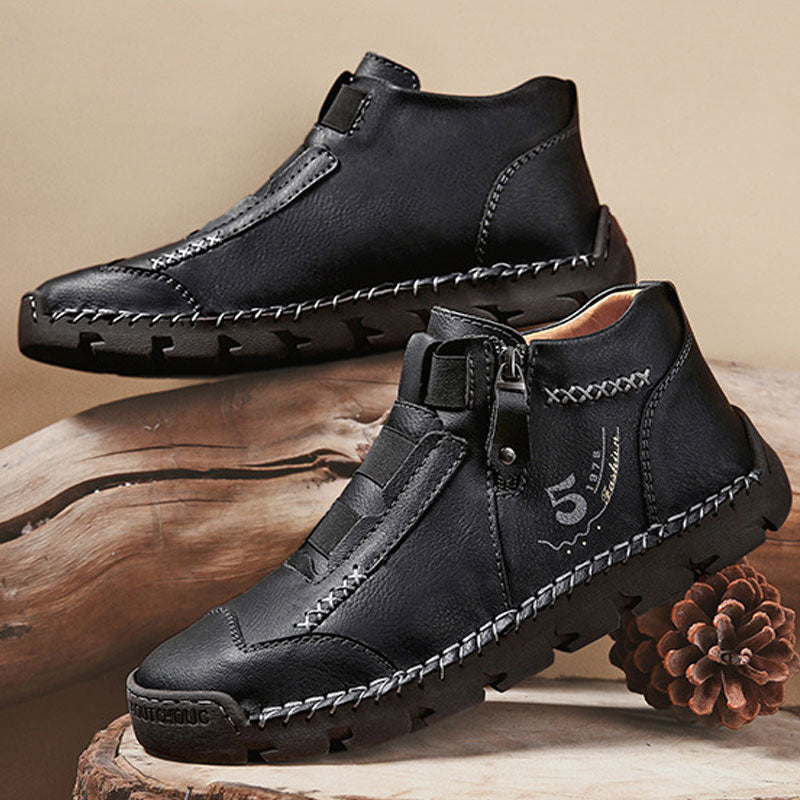 Botines Casuales de Piel para Hombre con Cierre - vista 2