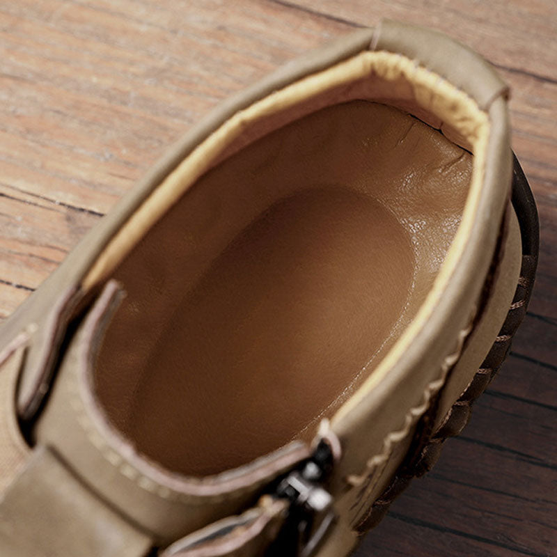 Botines Casuales de Piel para Hombre con Cierre - vista 5