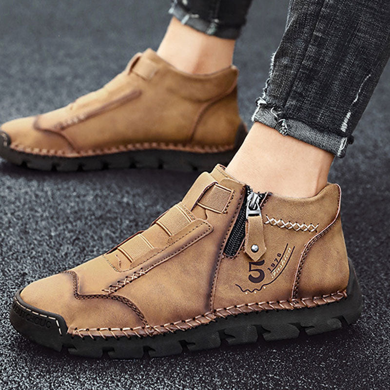 Botines Casuales de Piel para Hombre con Cierre - vista 6