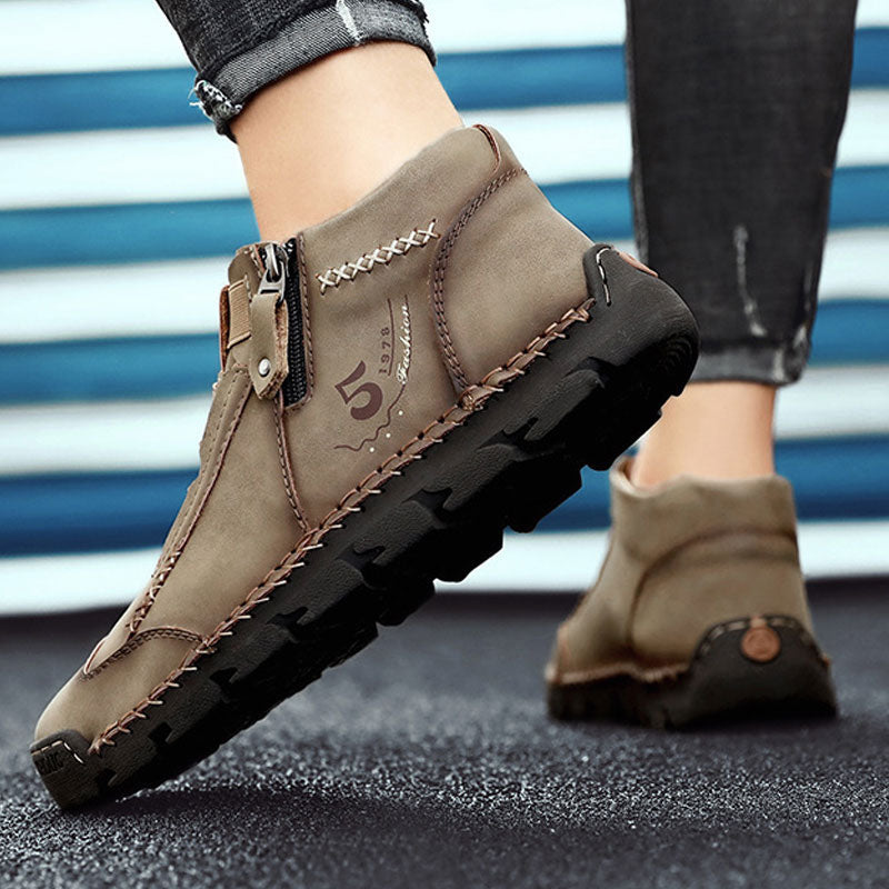Botines Casuales de Piel para Hombre con Cierre - vista 8