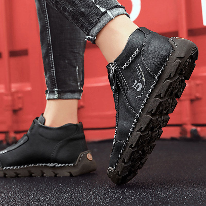 Botines Casuales de Piel para Hombre con Cierre - vista 9