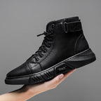 Botines de Piel Negros para Hombre con Cierre y Correa - vista 10