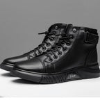 Botines de Piel Negros para Hombre con Cierre y Correa - vista 17