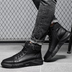 Botines de Piel Negros para Hombre con Cierre y Correa - vista 9