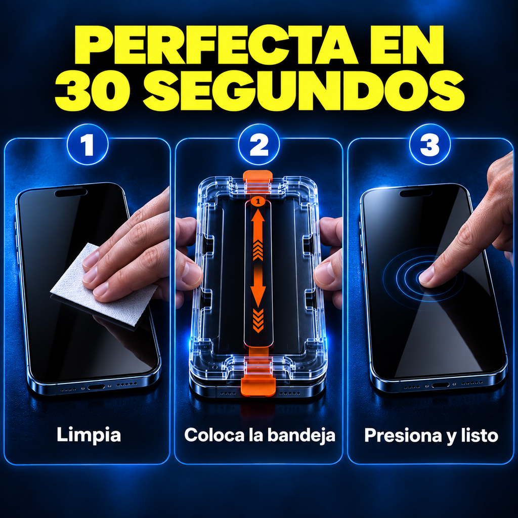Instalación de Crystal Armor en 30 segundos con bandeja