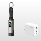 Cable de carga 4 en 1 llavero con cargador de pared