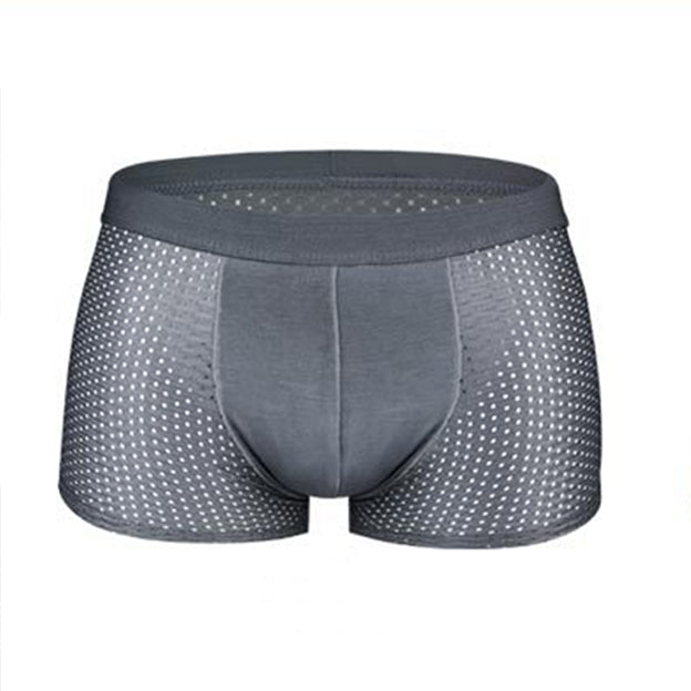 Calzones de Seda Fría para Hombre Transpirables Paquete de 4 en color gris
