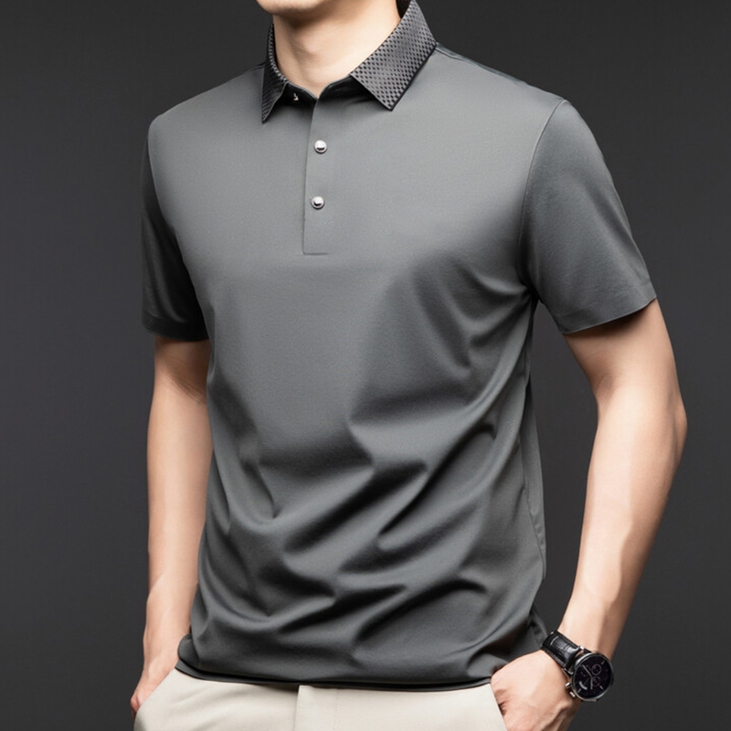 Camisa Polo Holgada de Algodón Mercerizado para Hombre - vista 7