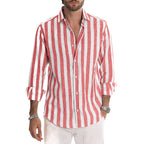 Camisa a Rayas Manga Larga para Hombre con Botones - vista 5